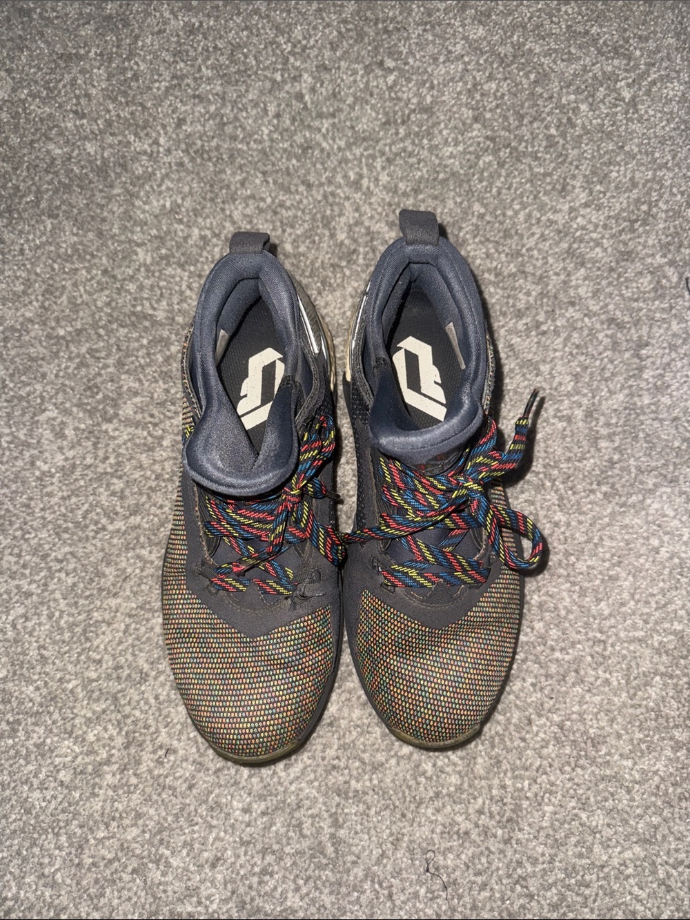 Damian Lillard Multicolor Knit High-Top Sneakers - Gray
